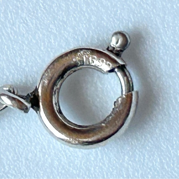 Sterling Silver Station Necklace 925 Beaded Chain Layering - Picture 5 of 8